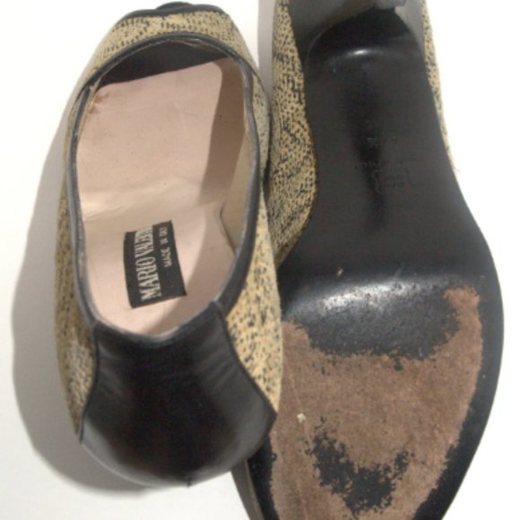 Vintage Valentino Animal Print Peep Toe Pumps - Picture 5 of 5